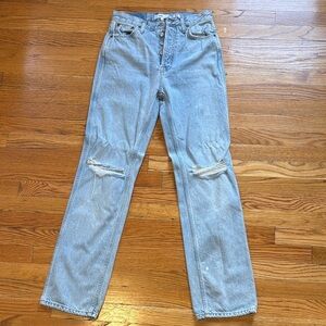 Re/Done Light Blue Straight Leg Jeans